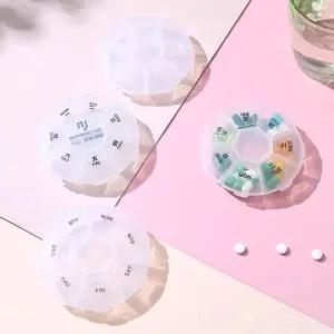 고급 투명 휴대용 일주일 약통 알약 보관함 케이스