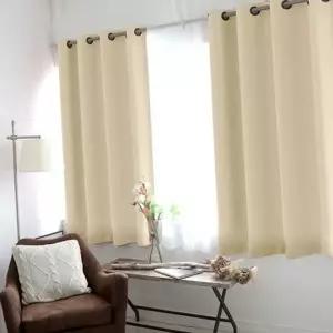 형 펀칭 아일렛 3중직 커튼 거실 암막 방한