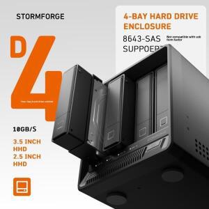 4베이 10Gb/s DS 외장 하드 드라이브 인클로저 - 핫 스왑, USB/8643, 플래그십 칩 및 고속 저장을 위한 저