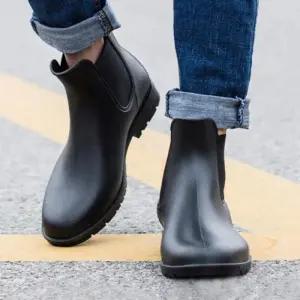 [다잇템]남자 2컬러 블랙 브라운 첼시 방수 레인부츠