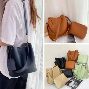 [다잇템]남성 파우치 포함 심플 크로스백