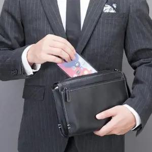 [다잇템]남자 소가죽 태블릿PC 클러치 파우치 가방