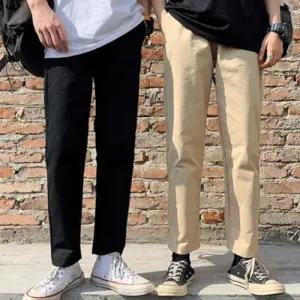 [다잇템]남자 면바지 학생 캐주얼 깔끔 일자핏 팬츠