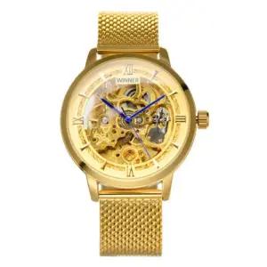 [다잇템]남자 골드 라운드 태엽 체인 패션 손목 시계