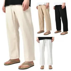 [핫코드]남자 여름 세미 와이드 팬츠 면바지 린넨 4컬러 5004