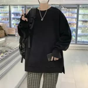 [다잇템]남자 빅사이즈 오버핏 핑거홀 라운드 맨투맨