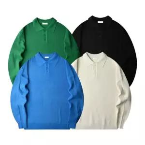 [핫코드]국내생산 남자 퓨어 돌먼 카라 단작 니트 4컬러 ADT68