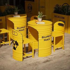 야외 바테이블 정원 인테리어 의자 철제 카페 테라스 커피숍