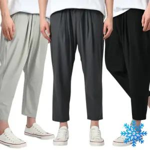 [핫코드]남자 여름 아이스 핀턱 스판 밴딩  팬츠 3컬러 7743