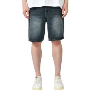 [핫코드]남자 여름 워싱 5부 청 반바지 데님 캐주얼 진청 834