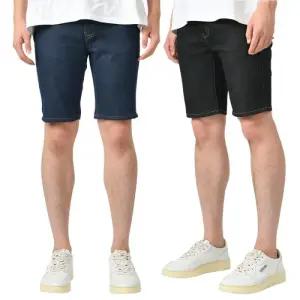 [핫코드]남자 스판 생지 데님 5부 청반바지 2컬러 4138