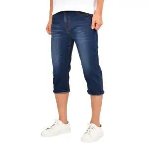 [핫코드]남자 여름 7부 청바지 딥 인디고 워싱진  HC829