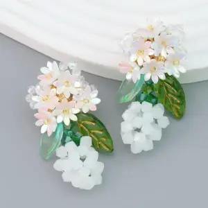 [무슈봉]핸드메이드 플라워 귀걸이 3col