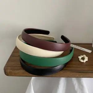 TBZ 가죽볼륨머리띠 반다나 헤어밴드 올드머니룩 가죽