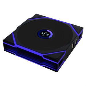 Li UNI F TL 무선 LCD 120 팬 컴퓨터 케이스 팬(검은색) 컨트롤러 없음