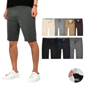 [핫코드]여름 남자 5부 편한 옆밴드 슬랙스 반바지 7컬러