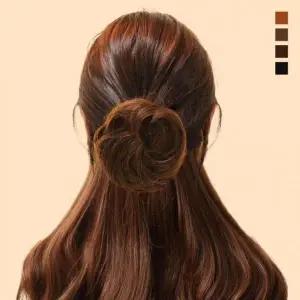 웨이브 당고머리 똥머리밴드 묶음머리가발 가발 집게