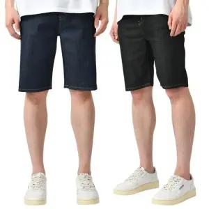 [핫코드]남자 여름 생지 청 반바지 5부 밴딩 2컬러 HC102