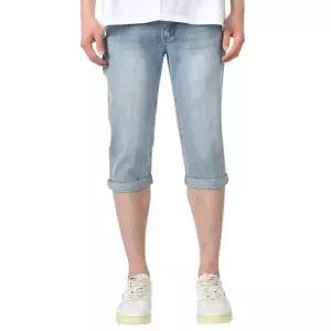 [핫코드]남자 여름 7부바지 청바지 허리스판 진청 워싱 835