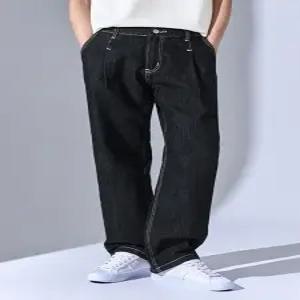 [탑보이][탑보이] 기장 선택 세미와이드 레귤러 생지 원턱 데님팬츠 (KD052)