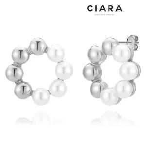 [씨아라]CIARA 14K Pozzuoli 오또 볼 하프 진주 귀걸이(GoldPlated)