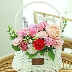 감사 바구니 비누꽃 카네이션 기념일 센터피스 선물uvw886