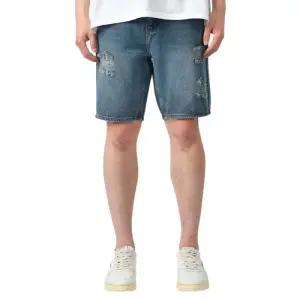 [핫코드]남자 여름 데미지 인디고 청 반바지 찢청 HC828