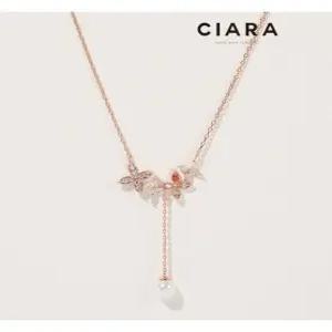 [씨아라]CIARA 14K Ariccia 플라워 진주드랍 목걸이(GoldPlated)