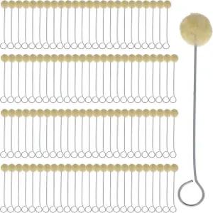 TCP 글로벌 울 도버스 볼 브러시 100팩 - 가죽 염색 제작 DIY 공예 프로젝트 접착 접촉 시멘트 슈 샤인