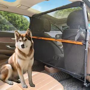 SUV용 HCGADON 도그 배리어 50인치 와이드 이스케이프 방지 카 디바이더 뒷좌석 내구성 있는 나일론/PVC