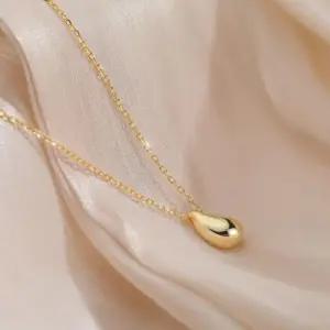 [무슈봉]s925 여성스러운 물방울 은 목걸이 2col