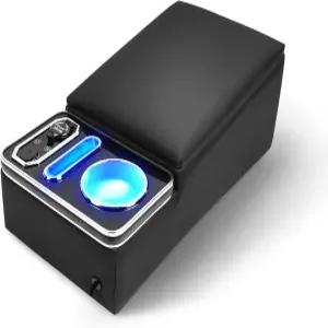 SILIVN 카 센터 콘솔 유니버설 벤치 시트 트럭 정리 및 보관 소형차 미니밴용 컵 홀더 휴대폰 홀더소형