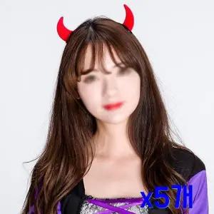 TBZ 간편 축제용품 악마 똑딱이 머리핀 x5개 헤어핀