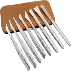가죽 공예 칼 8개의 PCS 절단 도구 1세트 스키빙 샤프 핸들 나이프 수작업 DIY