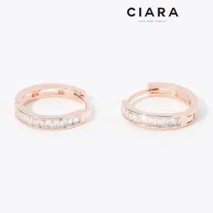 [씨아라]CIARA 14K Saviano 노베 스퀘어스톤 원터치 귀걸이(GoldPlated)