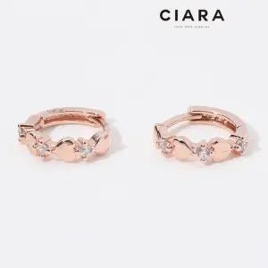 [씨아라]CIARA 14K Saviano 뜨레 하트 원터치 귀걸이(GoldPlated)