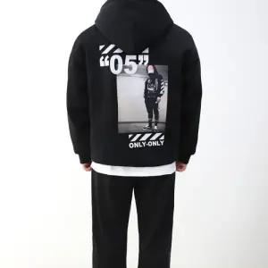 [엠클로]남자 오버핏 네오프렌 05 프린팅 후드 맨투맨