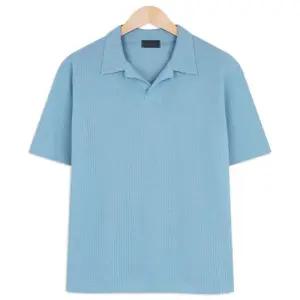 [탑보이][탑보이] 크로플 오픈카라 반팔 니트 (CA293)