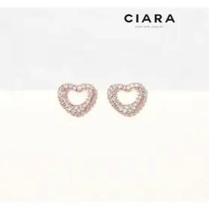 [씨아라]CIARA 14K Nazzano 하트셰입 풀샤이닝 귀걸이(SilverPin)