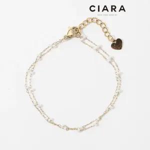 [씨아라]CIARA 써지컬스틸 Ottaviano 콘셰잎 투라인 진주 팔찌