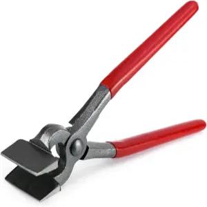 QWORK 플랫 플라이어 가죽 프레스 가장자리 조정 평탄화 가방 벨트용 DIY 공예 도구