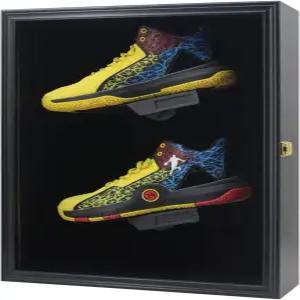 기념품 스포츠 신발 전시 프레임 케이스 잠금식 벽걸이 나무 클리트 스니커즈 캐비닛 보관함 축구 농구화