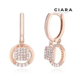 [씨아라]CIARA 14K Campania 서클큐브 원터치 귀걸이(GoldPlated)