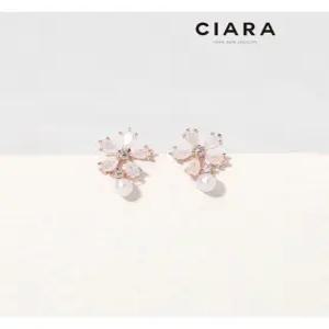 [씨아라]CIARA 14K Nerola 데이지매트스톤 진주 귀걸이(SilverPin)