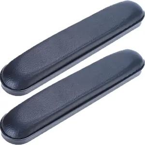 1쌍 범용 휠체어 팔걸이 PU 가죽 스펀지 패딩 팔 패드 교체용 나사 사무용 의자 팔꿈치 베개 커버 쿠션