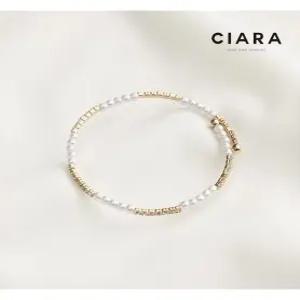 [씨아라]CIARA 16K Vicenza 샤이닝스톤 진주 팔찌(GoldPlated)
