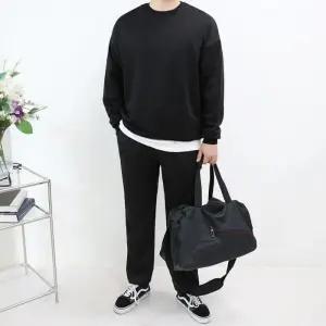 [엠클로]남자 오버핏 코튼 맨투맨 밴딩 조거팬츠 트레이닝세트