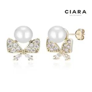 [씨아라]CIARA 14K Andria 버터플라이진주 귀걸이(SilverPin)