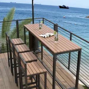 야외 바 테이블 접이식 옥상 커피숍 방수 안뜰 스탠딩 펜션 탁자 카페