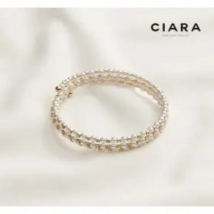 [씨아라]CIARA 16K Sassari 트윙클 쓰리레이어 진주 팔찌(GoldPlated)
